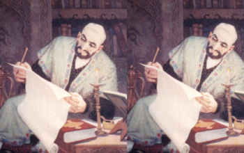 Tokoh Ibnu Muqlah, pelopor sistem proporsional huruf Arab.